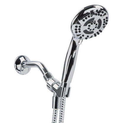 Emery Jensen handheld shower head in chrome finish, with a sleek, modern design and adjustable spray settings.
