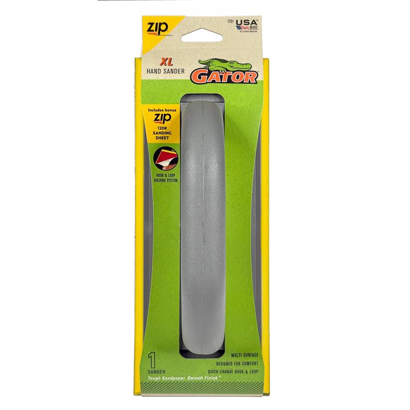 Emery Jensen ZIPXL H/L Hand Sander, a hand sanding accessory with ergonomic grip, used for detailed sanding tasks.