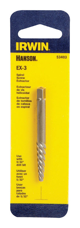 Emery Jensen screw extractor set with three hand screw extractors for removing damaged or stripped screws.