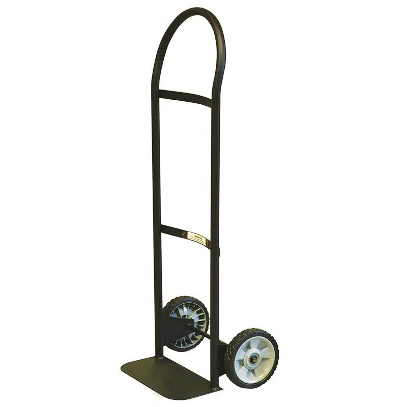 Emery Jensen hand truck with a black frame and two wheels, rated for 300 lbs load capacity, suitable for moving heavy items.
