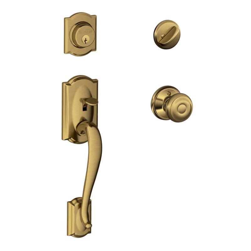 Emery Jensen CAMXGEO AB handleset with modern design, featuring multiple handles and a sleek finish for door installation.