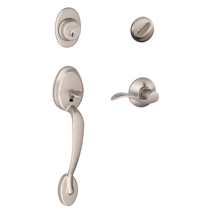 Emery Jensen handle set with a sleek silver finish, featuring a modern design ideal for interior doors.
