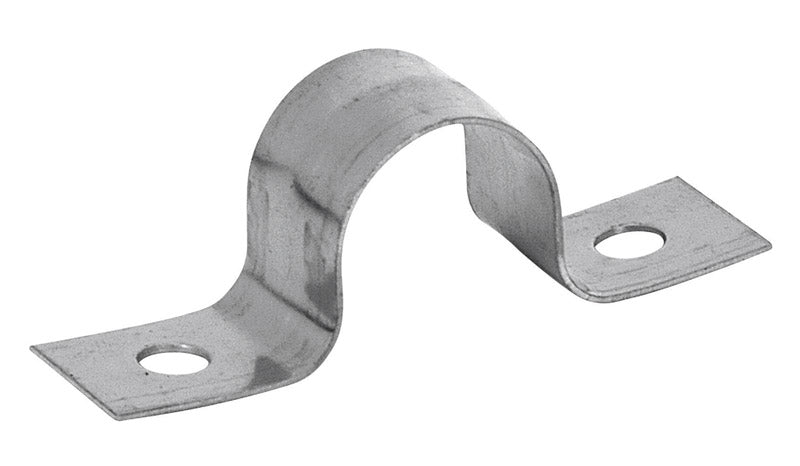 4-inch Emery Jensen pipe strap hanger for securing pipes, made of durable metal with a sturdy design.