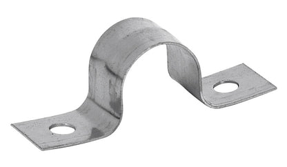 4-inch Emery Jensen pipe strap hanger for securing pipes, made of durable metal with a sturdy design.
