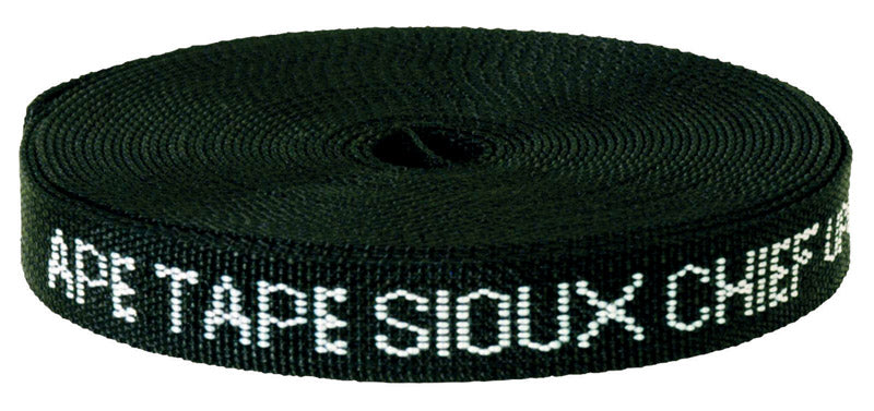 Emery Jensen pipe strap 5/8x25ft used for securing pipes, shown in a close-up of the metal strap with hook and loop.