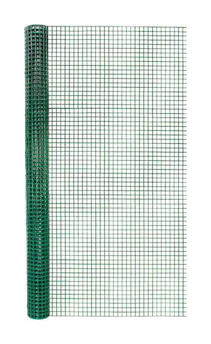 Emery Jensen hardware cloth in green, 36-inch by 5-foot size, 1/2-inch grid, durable metal fencing material.
