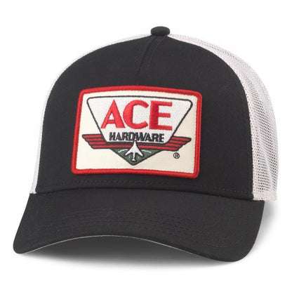 Emery Jensen ACE logo baseball cap, classic hat with adjustable strap, featuring prominent embroidered ACE logo on front.