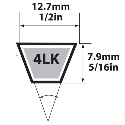 V BELT 1/2" x 95"