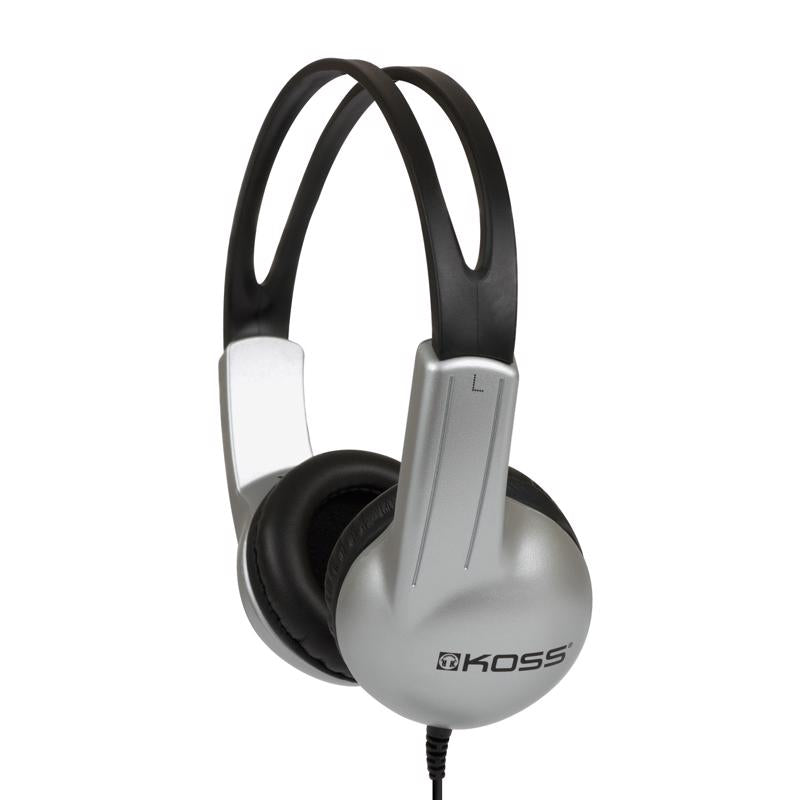 On-ear Emery Jensen UR10 headphones with black and silver design, showing the ear cups and headband in a close-up image.
