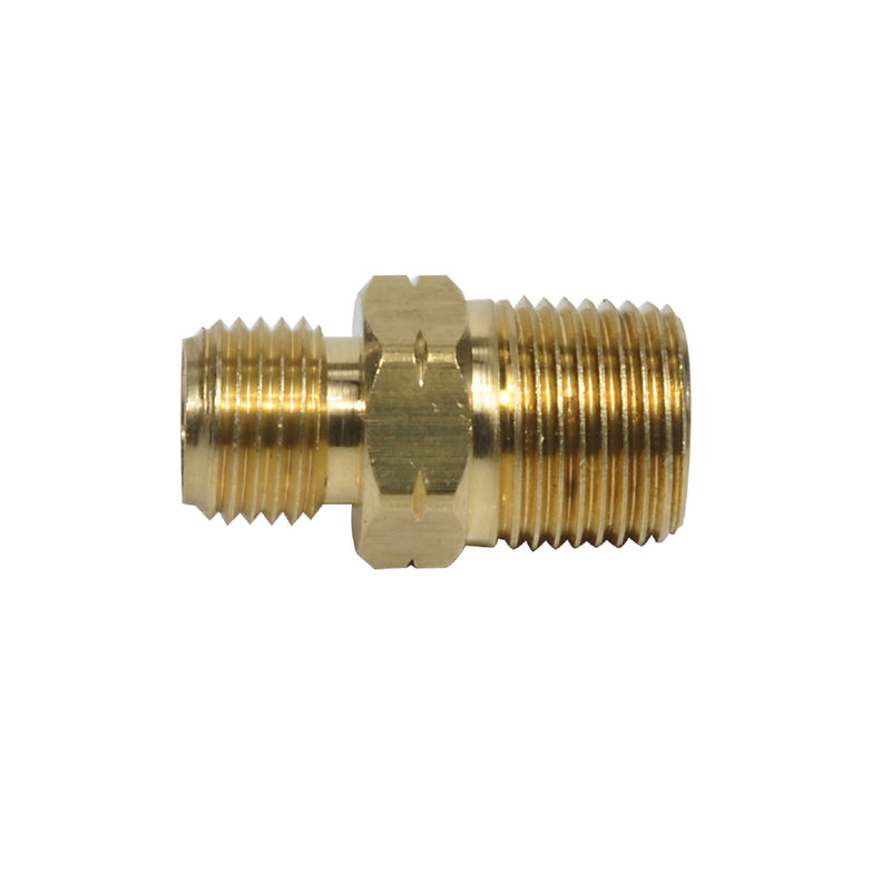 Emery Jensen heater fitting LP3/8 MPT x 9/16 LHM, metal component for heater parts and accessories.