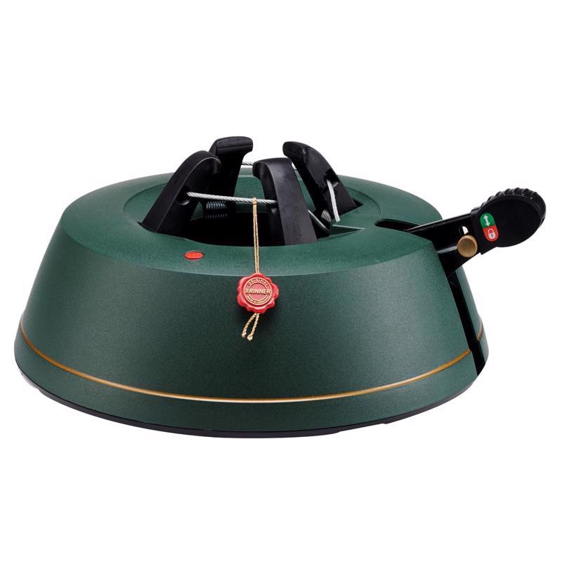 Emery Jensen heavy-duty Krinner small tree stand with sturdy base and adjustable screws for secure Christmas tree support.