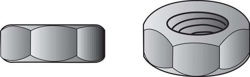 Emery Jensen HX NT Tri Alloy hex nut, 5/16-18 size, featuring a durable alloy construction, shown in close-up.