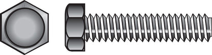 Hex grade 2 tap bolt 1/2x4 inches from Emery Jensen, shown with shiny steel finish and threaded shaft in a close-up image.