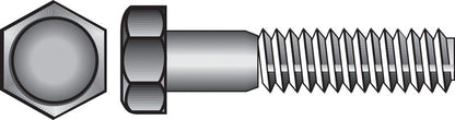 Emery Jensen Grade 2 hex USS Z bolt in 1/4x1 1/4 inch size, showing shiny metal finish and hex head for fastening applications.