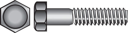 Hex Grade 2 USS Z bolts by Emery Jensen, 1/4 inch by 1/2 inch zinc-plated steel fasteners.