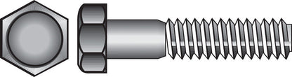 Emery Jensen HEX Grade 2 USS Z bolt, 1/4 inch diameter by 3/4 inch length, showing zinc finish and hex head design.