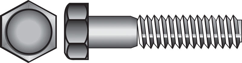 Emery Jensen HEX Grade 2 USS Z bolt, 5/8 inch by 1 inch, showing the zinc-plated hex head and threaded shank.