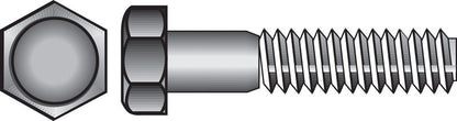 Emery Jensen HEX Grade 2 USS Z bolt, 5/8x2 1/2 inch, showing the shiny zinc-plated steel bolt with hex head and threaded shank.