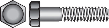 Emery Jensen HEX Grade 2 USS Z bolt, 5/8 x 4 1/2 inches, showing the hex head and metallic finish.