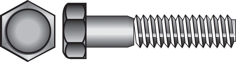 Emery Jensen HEX Grade 2 USS Z bolt, 5/8 inch diameter, 7-inch length, showing the threaded zinc-plated steel bolt.
