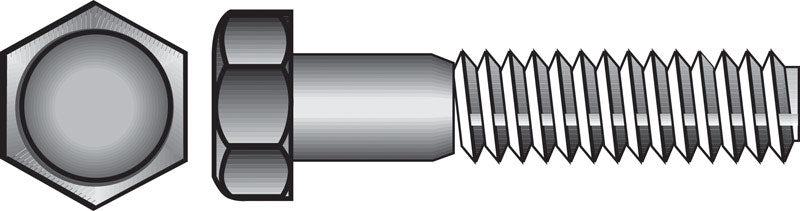 Emery Jensen HEX Grade 2 USS Z bolt, 7/16 x 3 inches, showing the zinc-plated hex bolt with threaded shank and hex head.