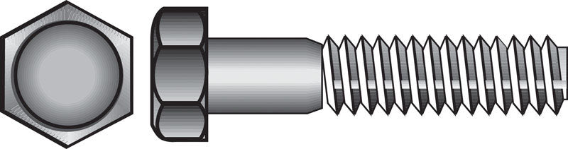 Emery Jensen HEX Grade 2 USS Z bolt, 7/16 inch by 7 inch, with a zinc finish, shown in close-up on a white background.