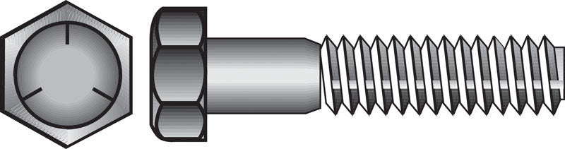 Hex grade 5 coarse USS hex cap by Emery Jensen, 1x5 inch size, showing the textured, durable steel hex cap for industrial use.