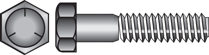 Emery Jensen HEX Grade 5 Coarse bolt, 5-1/2 inch by 10 inch, for industrial fastening, shown in close-up image.