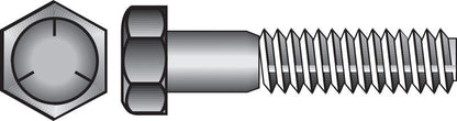 Emery Jensen USS HX CP Grade 5 coarse hex bolt, 1/4 inch by 1 1/2 inches, close-up of metal threaded fastener.