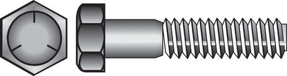 Emery Jensen HEX Grade 5 Coarse bolt, 3/4 inch by 4 inches, showing the threaded hex head and steel finish.