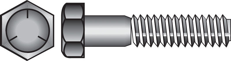 Emery Jensen HEX Grade 5 Coarse bolt in size 5/8x1 1/2, showing the hex head and threading for industrial fastening.