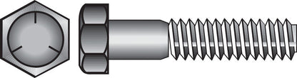 Emery Jensen Grade 5 coarse hex bolt, 5/8 inch by 5 inches, showing the threaded shaft and hex head for heavy-duty fastening