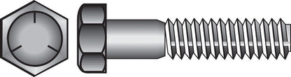 Emery Jensen USS HX CP Grade 5 coarse hex bolt, 7/16 inch diameter and 4.5 inches long, shown in a close-up image.