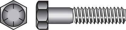 Emery Jensen HEX Grade 8 Coarse bolt, 1/2 inch diameter, 6 inches long, with a hex head for secure tightening.