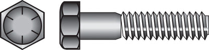Emery Jensen HEX Grade 8 Coarse bolt, 1/4 inch x 2 1/2 inches, close-up of the durable threaded fastener.