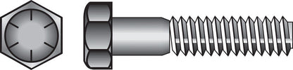 Emery Jensen HEX Grade 8 Coarse bolt, 1/4 inch by 2 inches, with a hex head and coarse threading for heavy-duty fastening.