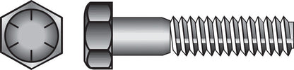 Emery Jensen Grade 8 Coarse HEX nut, 3/4 inch by 1/2 inch size, showing the textured coarse threads and hex shape.