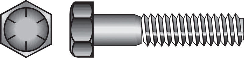Emery Jensen HEX Grade 8 Coarse bolt with 3/8 inch diameter and 1 1/4 inch length on a white background.