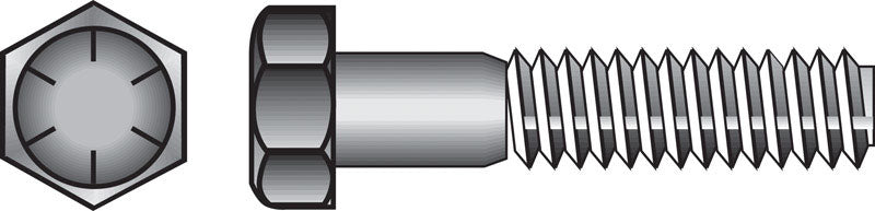 Emery Jensen HEX Grade 8 Coarse fastener, 3/8x2 inch size, showing the threaded hex bolt with a coarse thread pattern.