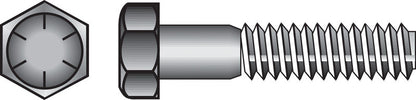 Emery Jensen HEX Grade 8 Coarse bolt with 7/16 inch diameter and 1 inch length, showing the threaded hex head.