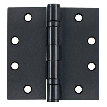 Emery Jensen DOR Hing BB square black hinge, 4.5-inch size, metal construction for cabinet or door applications.