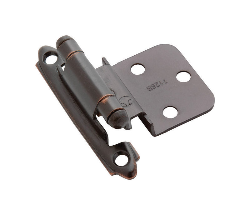 Emery Jensen 2-inch Hinge ORB Self-Closing hinge with an oil-rubbed bronze finish, designed for durable door installation.