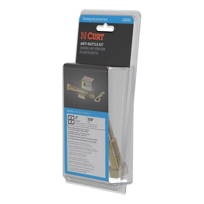 Emery Jensen 2-inch anti-rattle hitch kit with hitch ball for towing and towing accessories on a vehicle.
