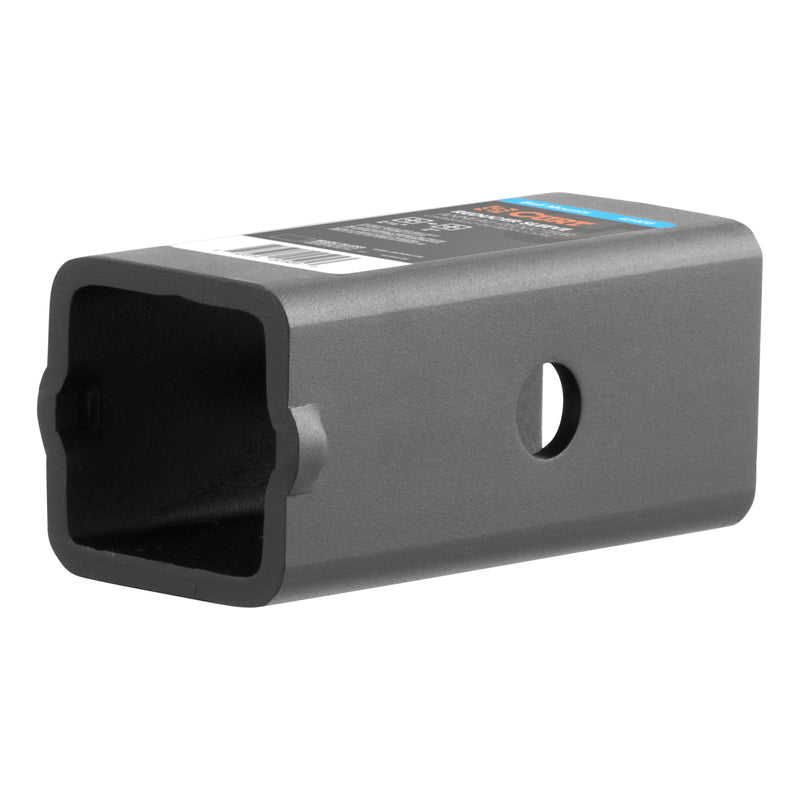 Black hitch ball mount reducer for towing, Emery Jensen towing accessory designed to adapt ball mount sizes.