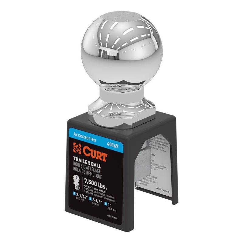 Emery Jensen hitch ball for towing, 7500 lb capacity, durable steel hitch ball for trailer and towing accessories.