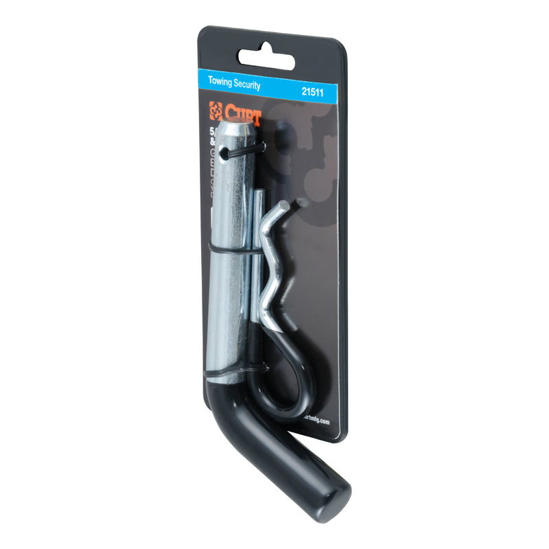 Emery Jensen hitch pin and clip for towing, black steel hitch ball towing accessory with secure fastening components.