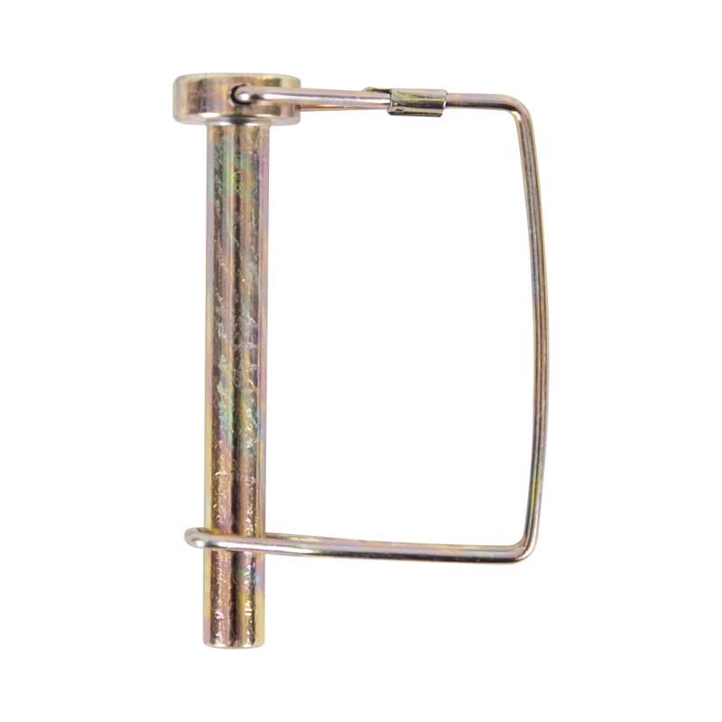 Emery Jensen hitch pin clips with a 0.38-inch square PTO lock pin, designed for secure trailer and equipment connections.