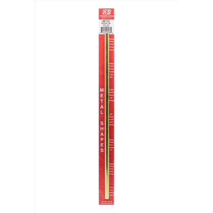 Round brass tube by Emery Jensen, 12x5/16 inches, for hobby craft projects, showing the shiny, smooth brass surface.