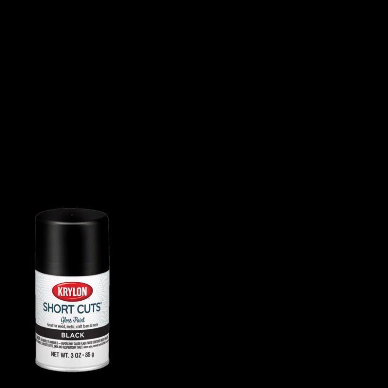 SPRAY 3OZ GLOSS BLACK - Pack of 6
