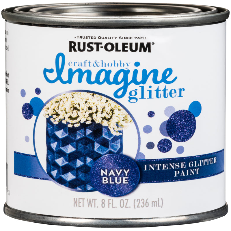 GLITTER PNT NAVY BLU 8OZ - Pack of 4